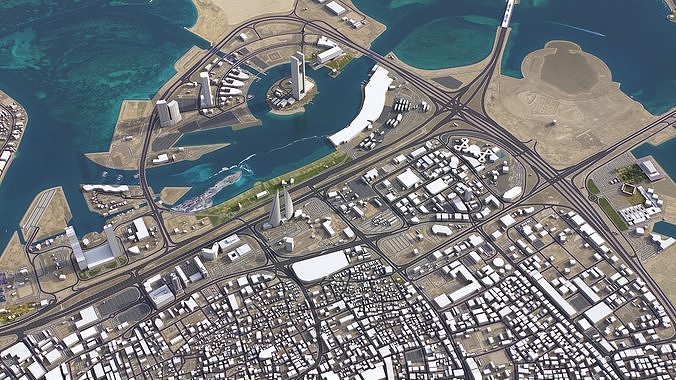 Manama Low-poly 3D model 3