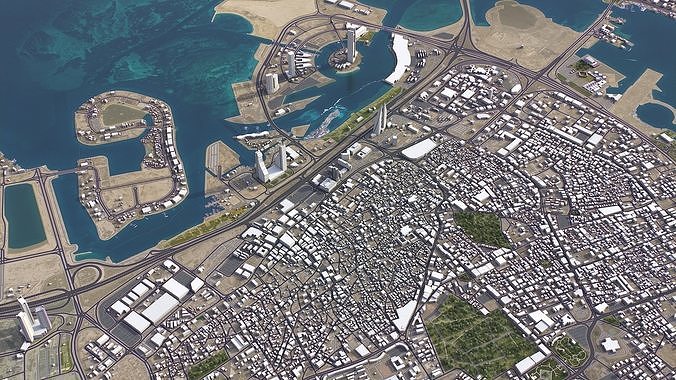 Manama Low-poly 3D model 7