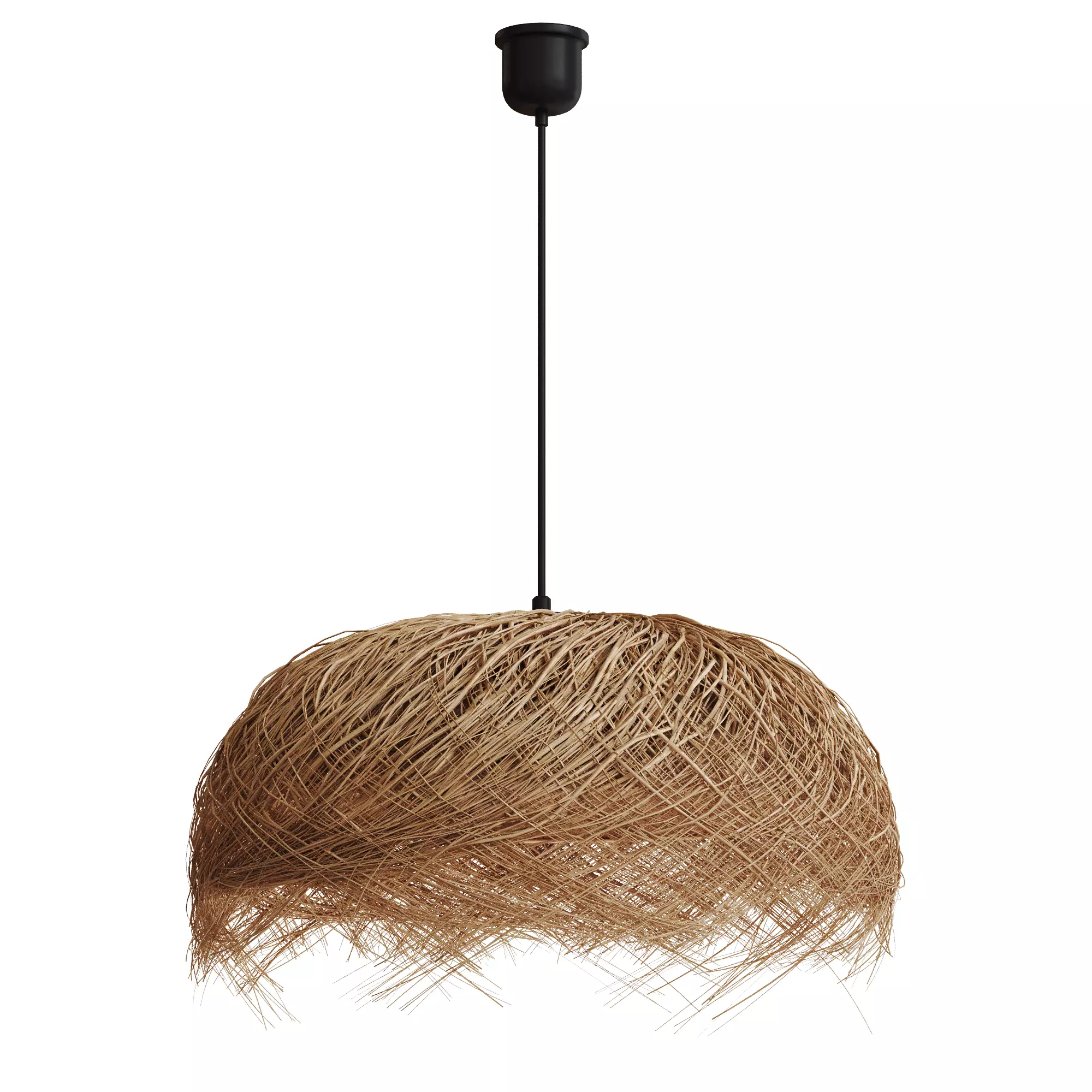 Rattan chandelier Samai La Redoute 3D model_0