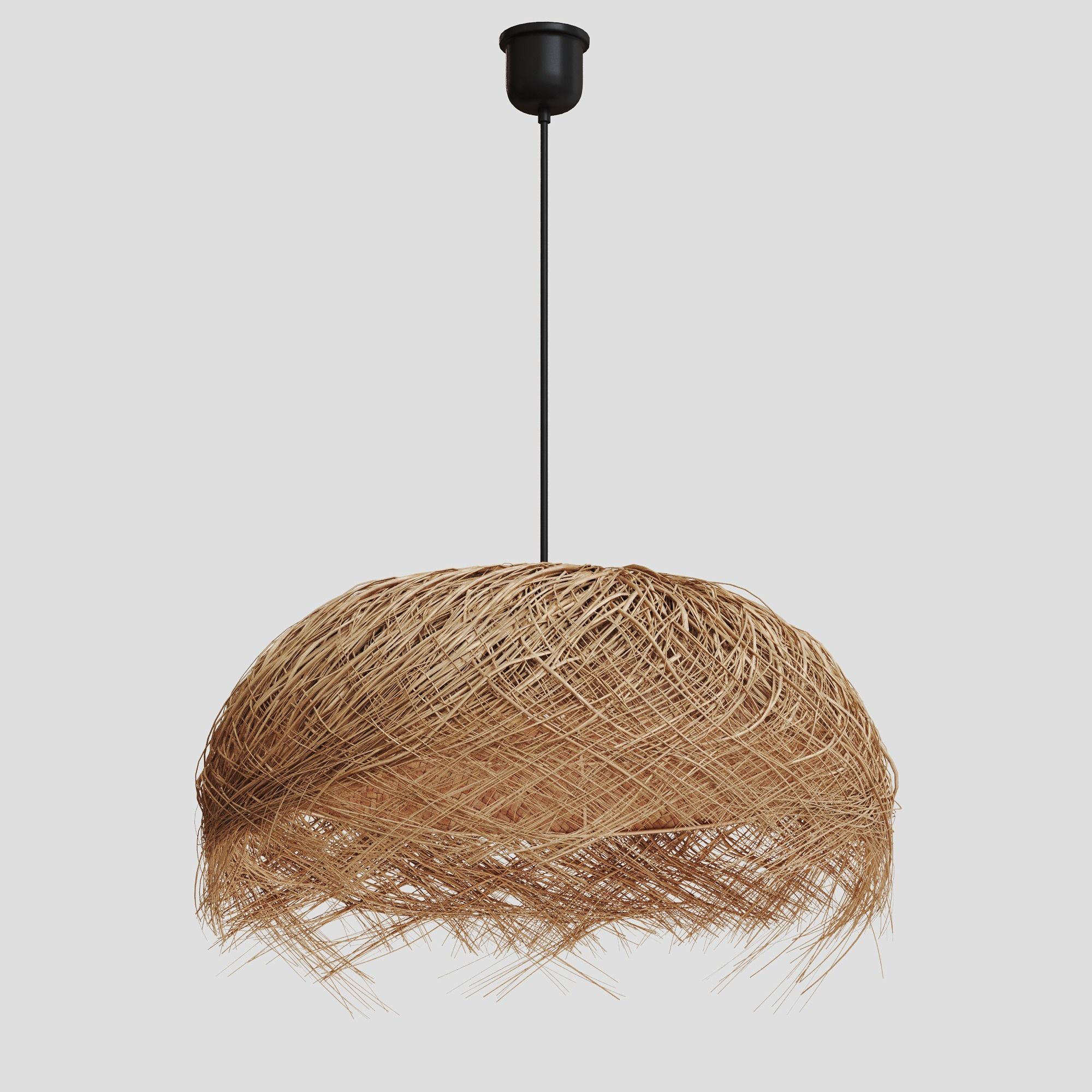 Rattan chandelier Samai La Redoute 3D model_1