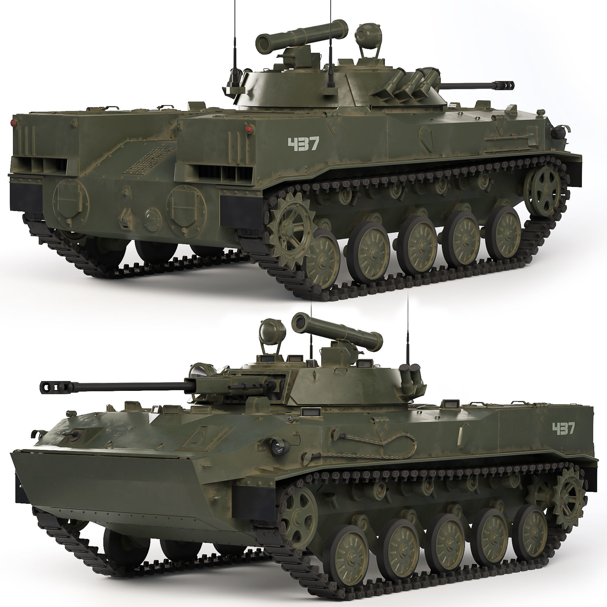 BMD-3 Bakhcha 1990 3D model_2