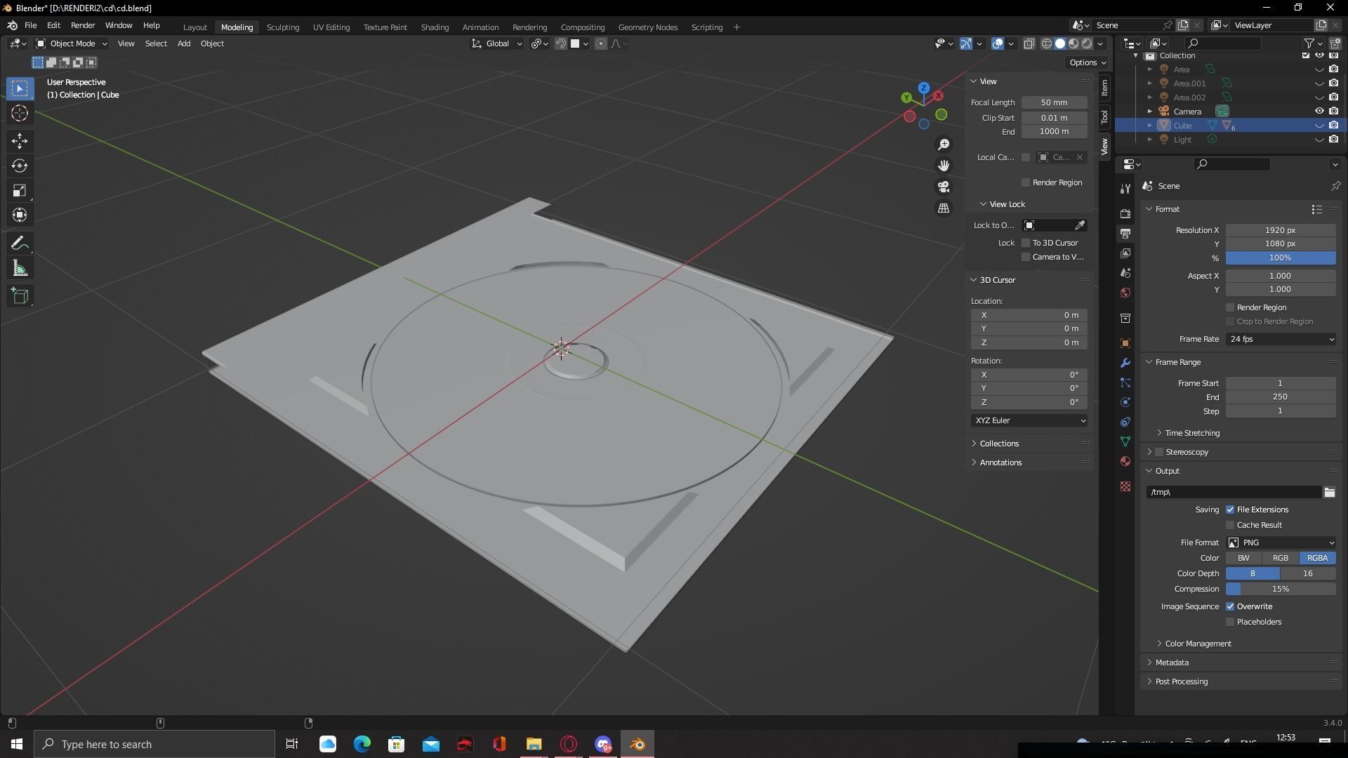 CD case With CD 3D model_7