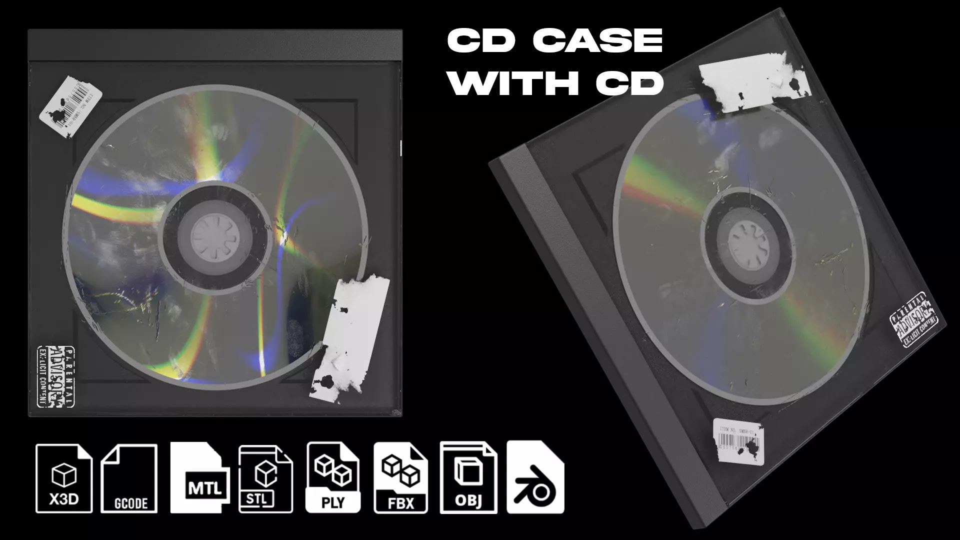 CD case With CD 3D model_0