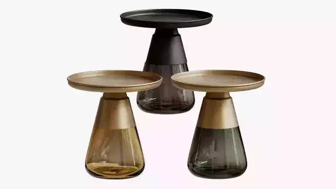 Contemporary Glass Table Perfect for a side or coffee table 3D model