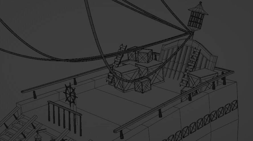 Pirate Ship Model 3D model_8