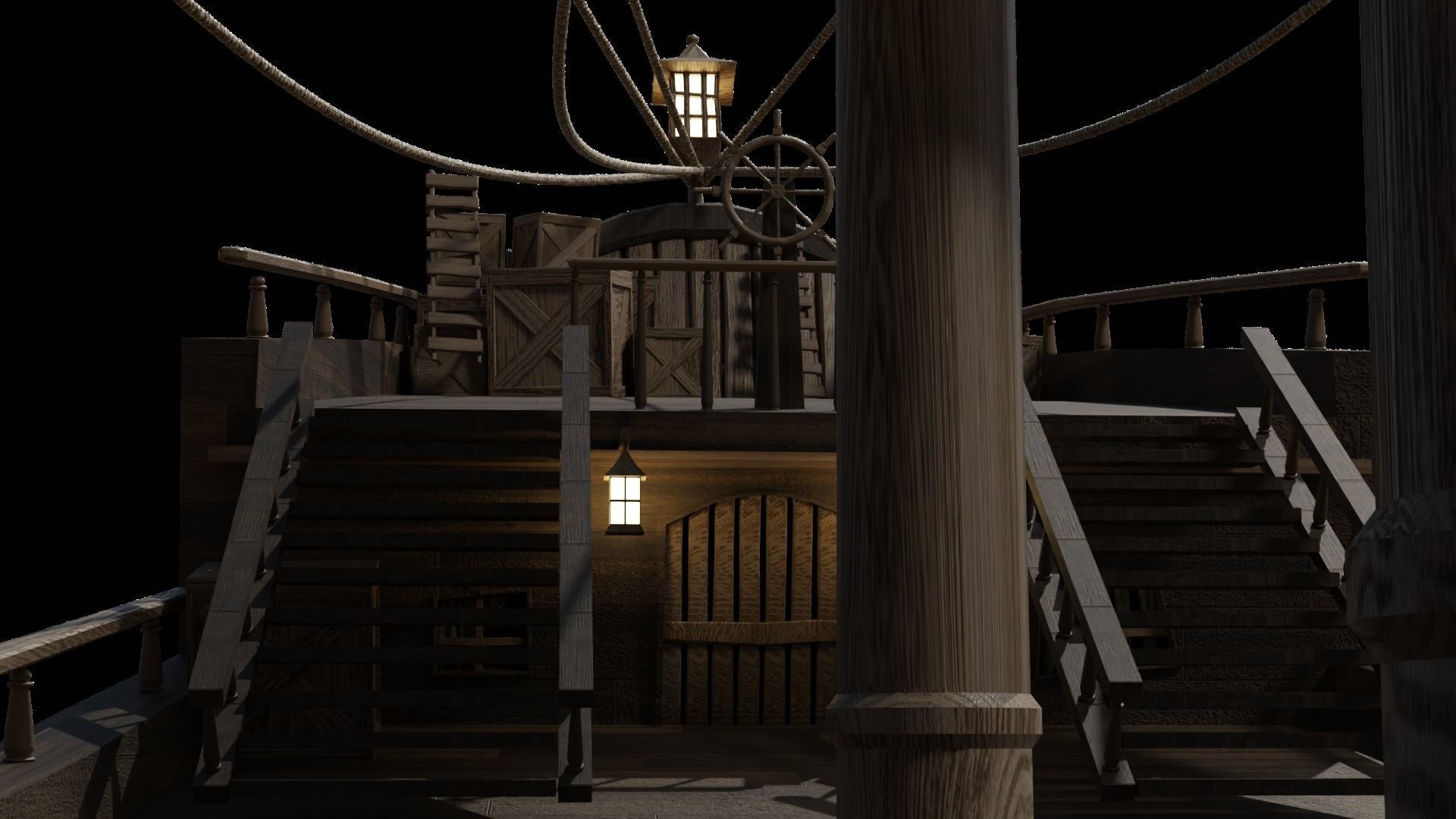 Pirate Ship Model 3D model_2