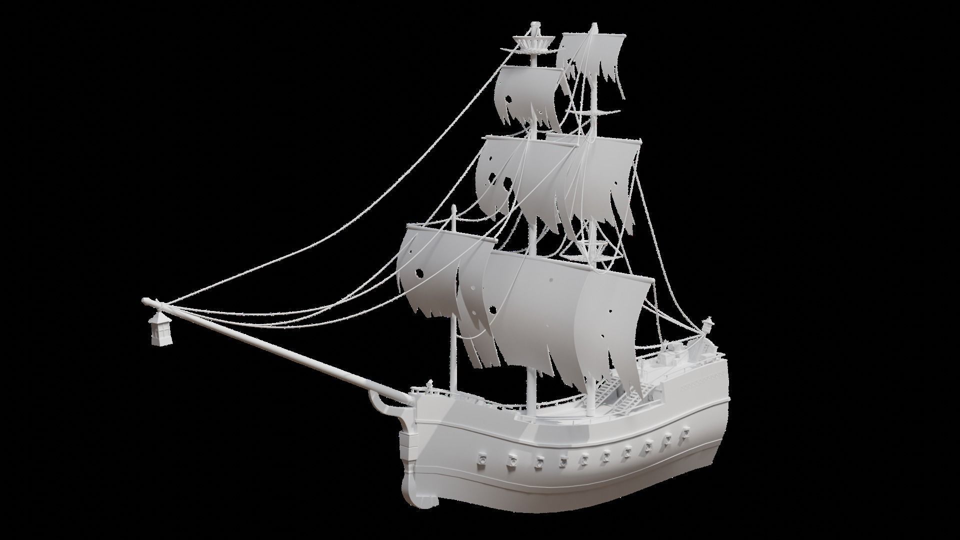 Pirate Ship Model 3D model_4