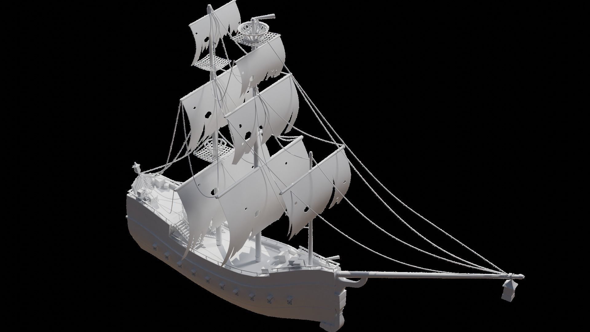 Pirate Ship Model 3D model_5