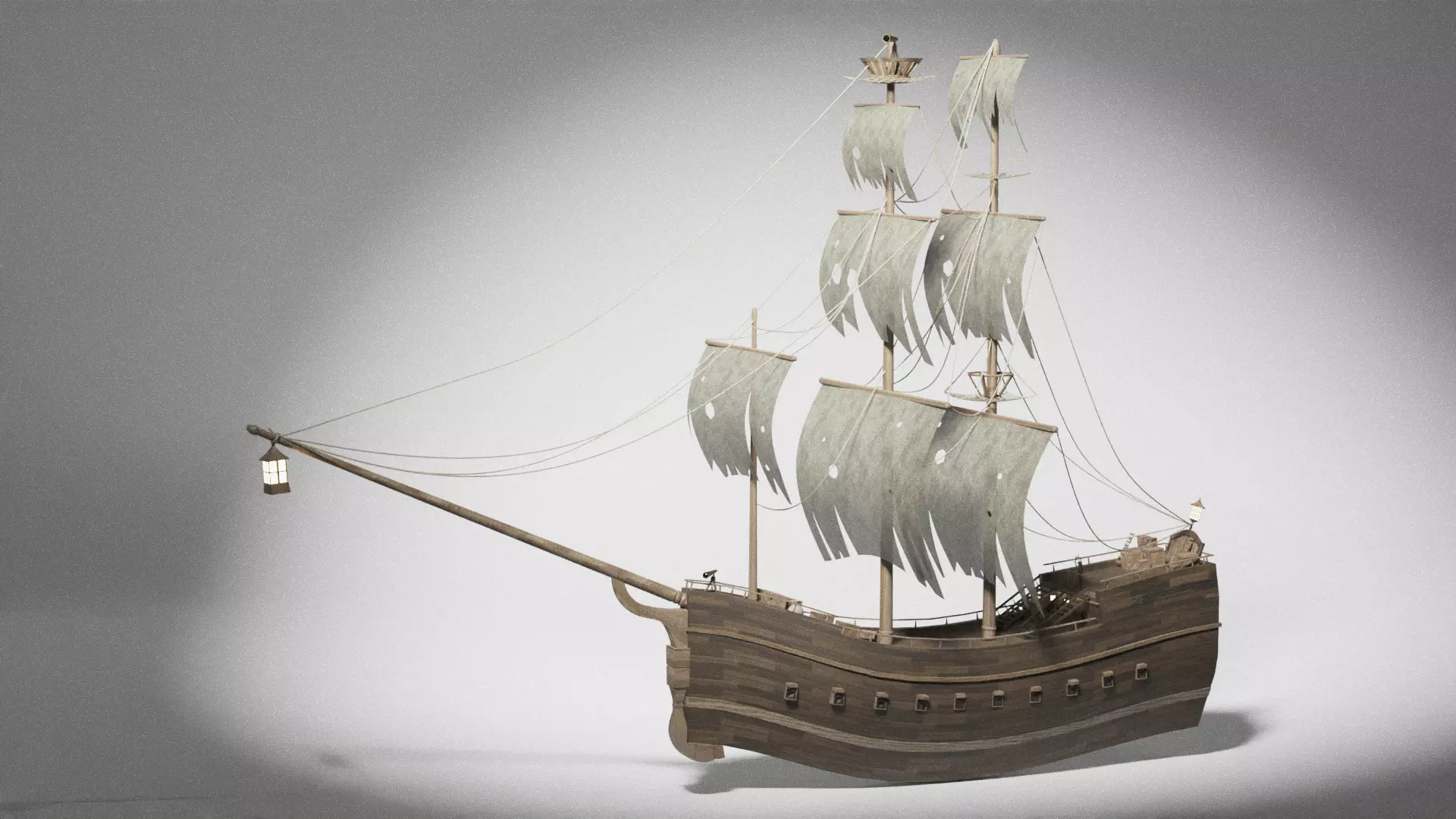 Pirate Ship Model 3D model_0