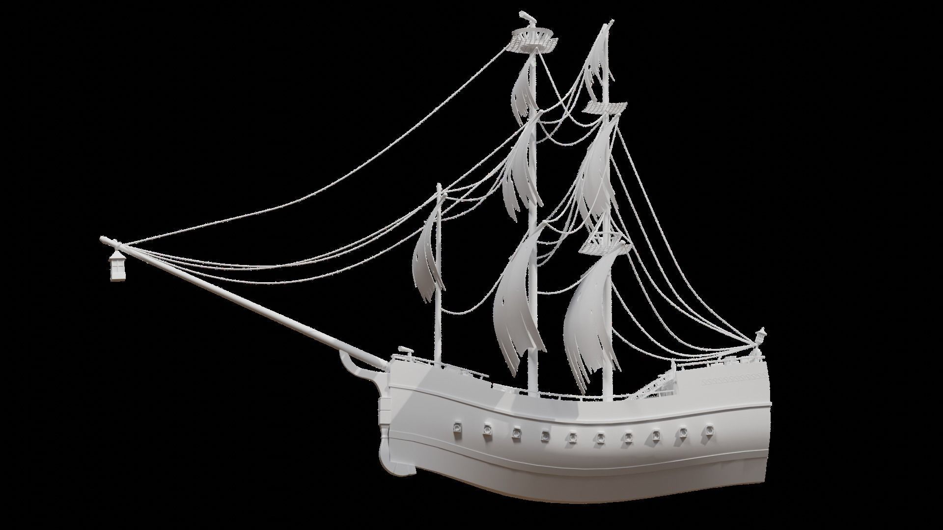 Pirate Ship Model 3D model_3