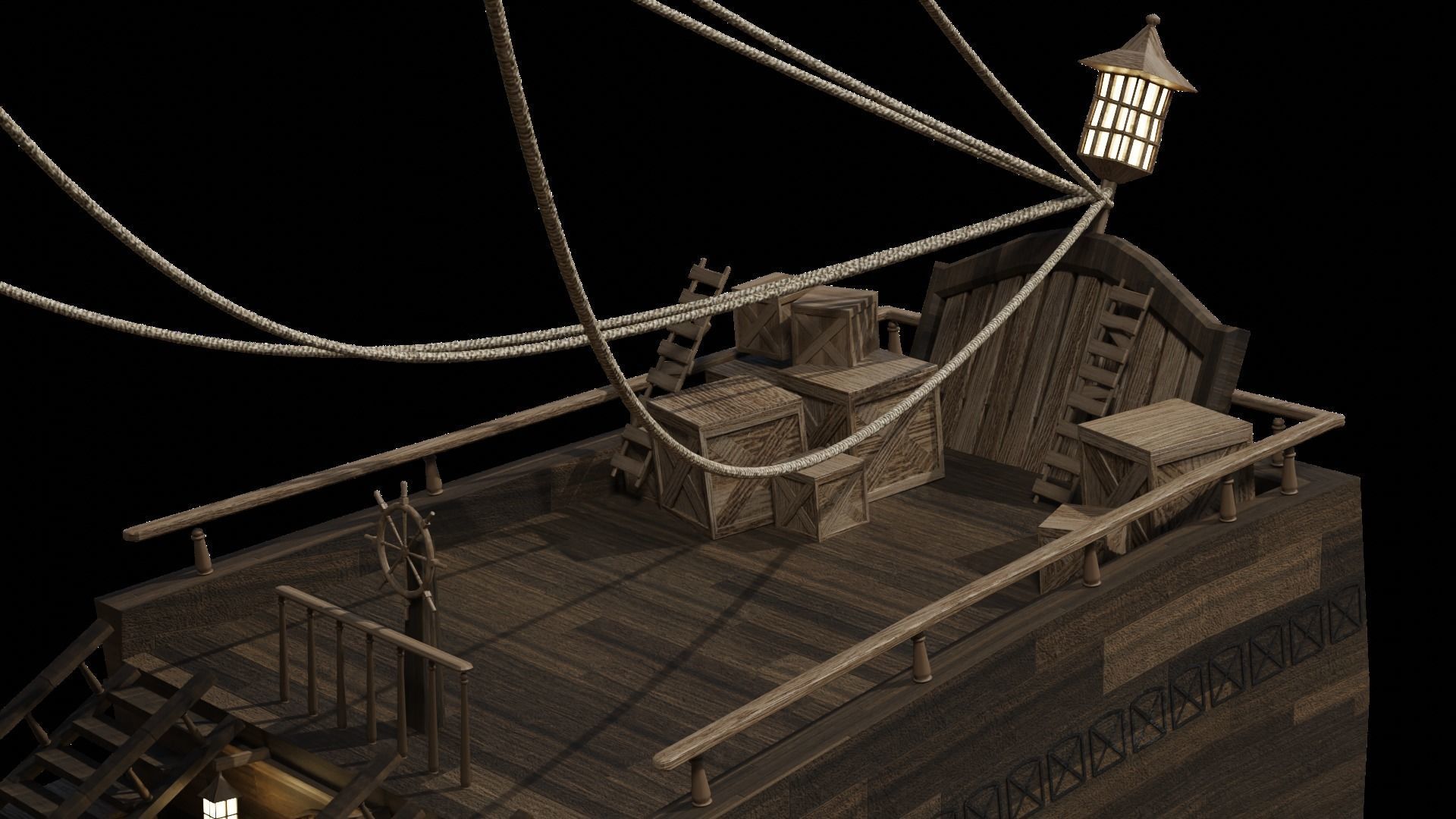 Pirate Ship Model 3D model_1