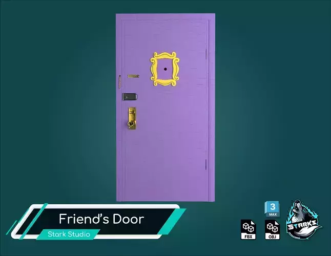 Friends Door Low-poly 3D model