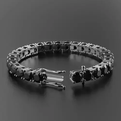 Tennis Braclet Round 7mm 3D print model