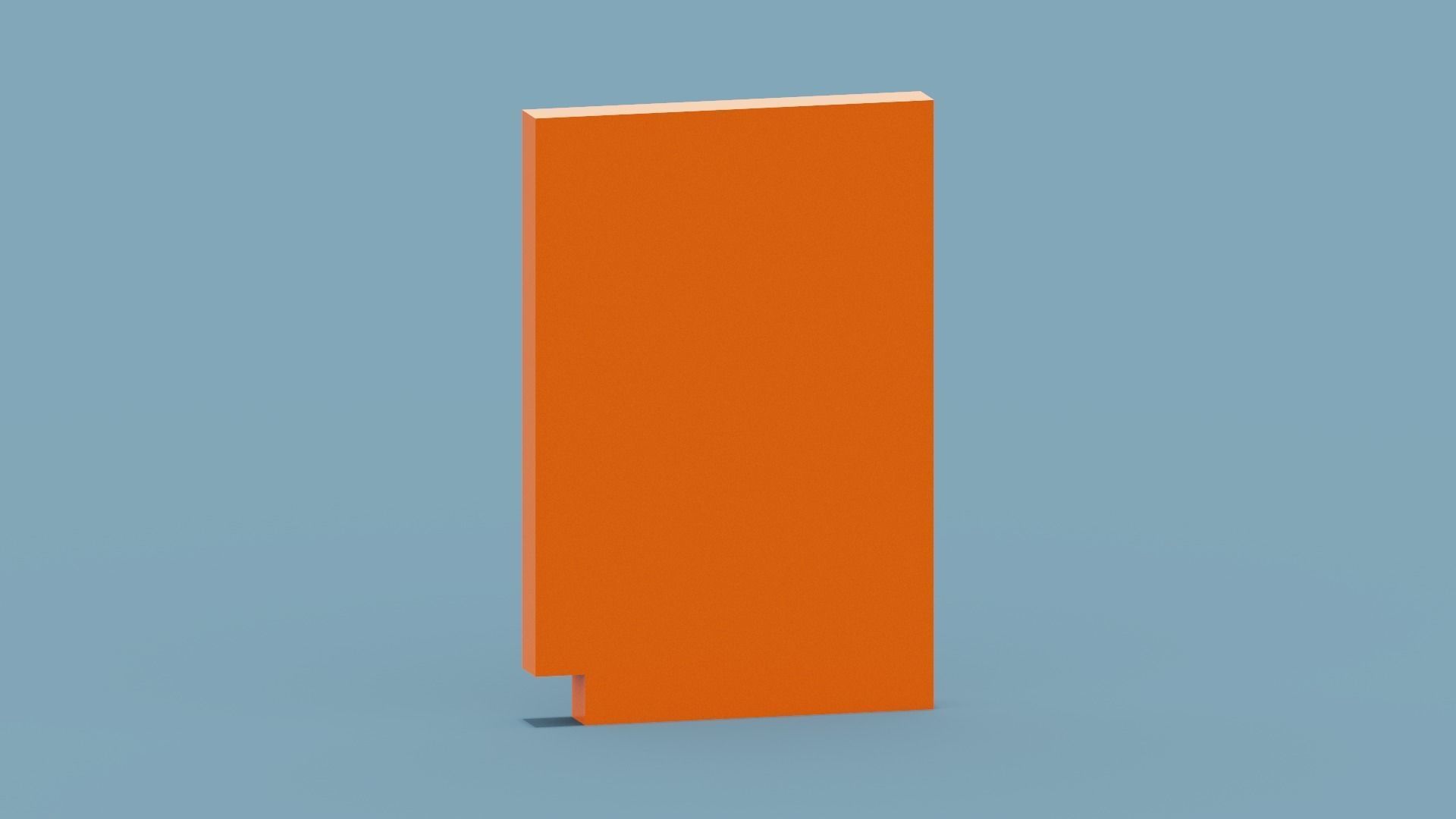 Orange Gameboy Low-poly 3D model_6