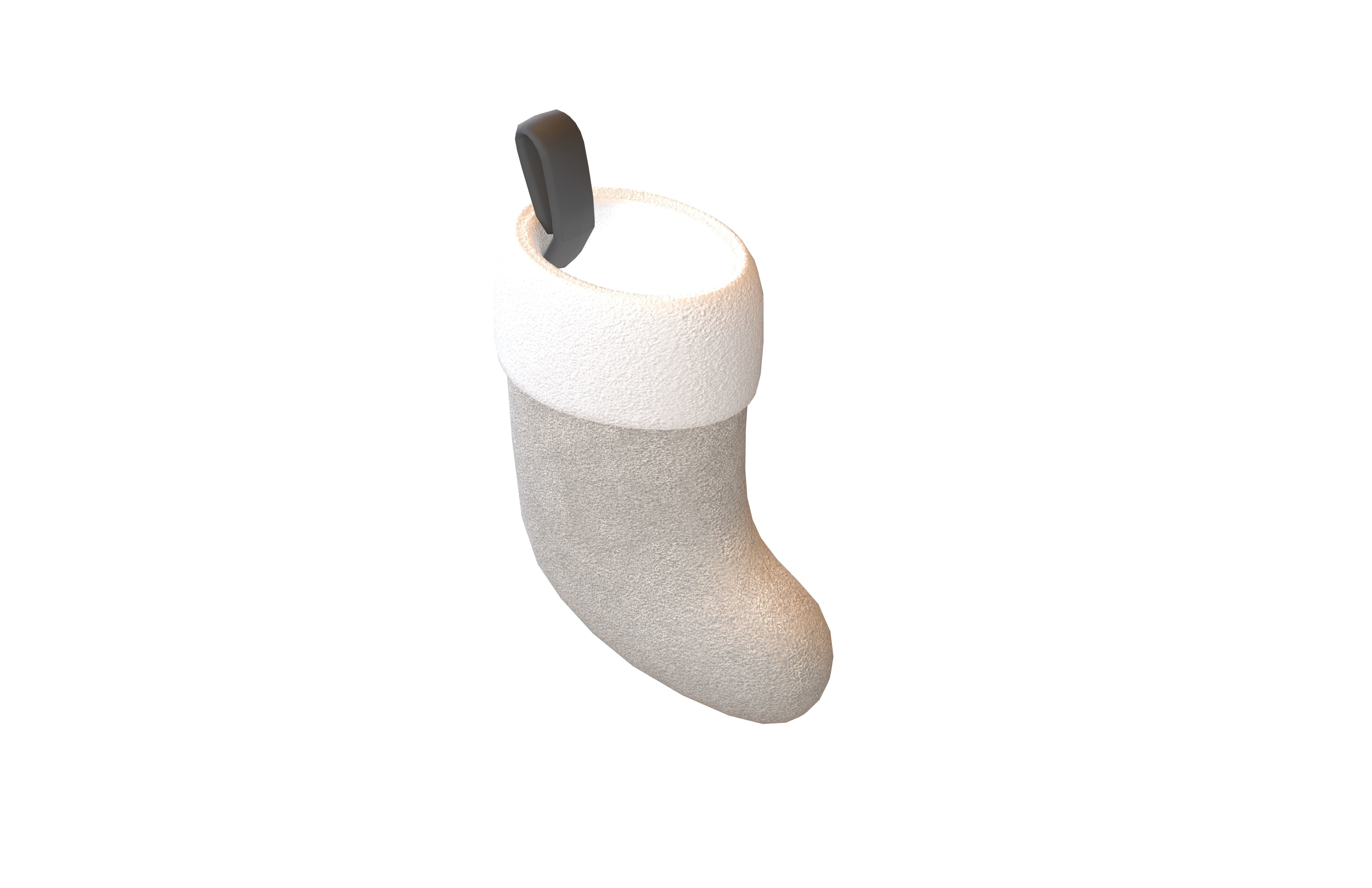Christmas Sock v1 008 Low-poly 3D model_2