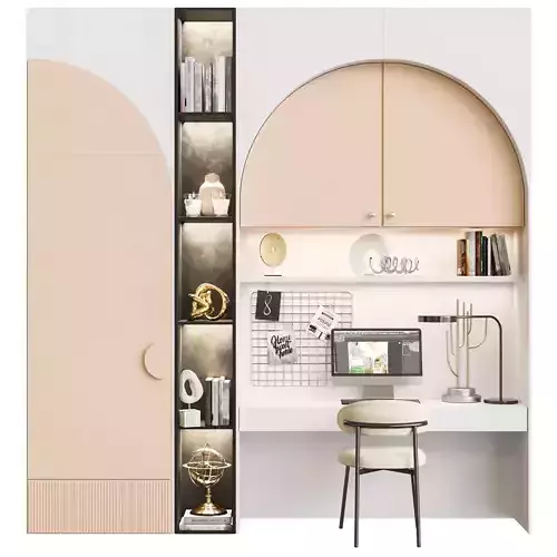 Children wardrobe with a workplace for lessons