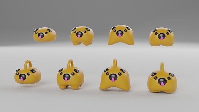 cute keychain Moops Shmops Free 3D print model