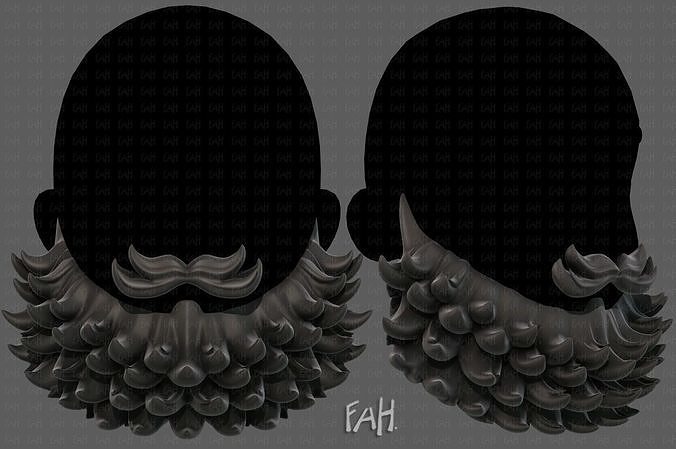 Beard V44 3D model