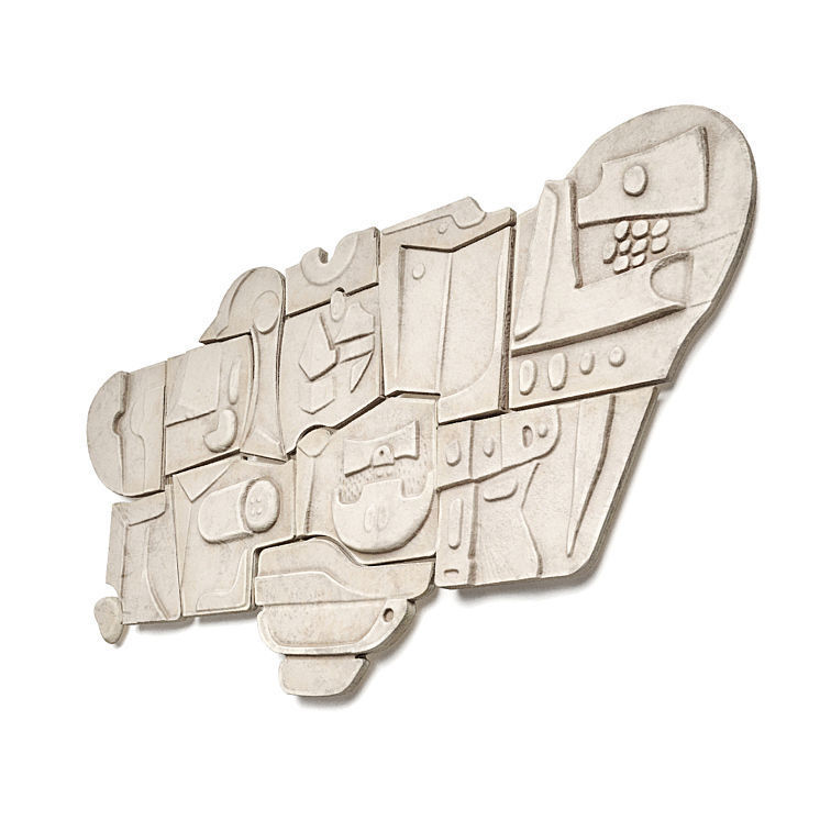 Olivia Cognet cubist relief wall panel Low-poly 3D model_2