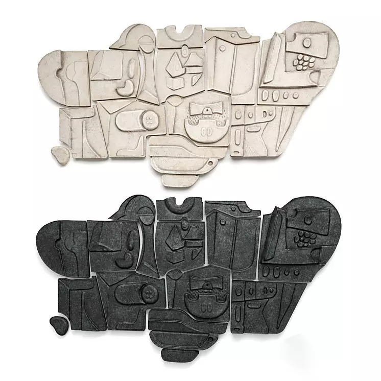 Olivia Cognet cubist relief wall panel Low-poly 3D model_0