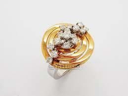 YD246 gold and diamond ring 3D print model_1