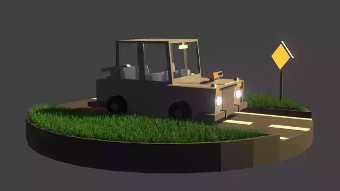 Car suitable for cartoon game