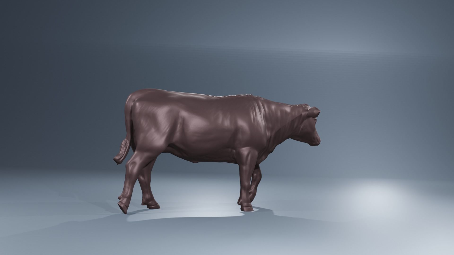 Young Heifer walking cow 3D print model_2