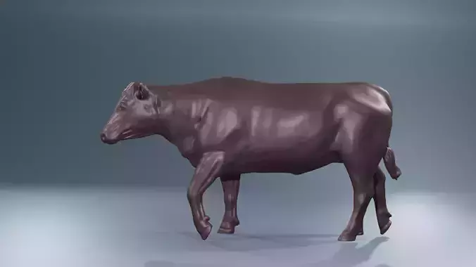 Young Heifer walking cow 3D print model