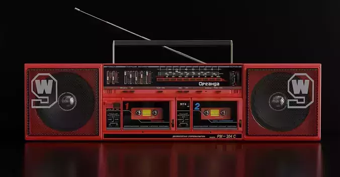 Rare double cassette recorder 3D model