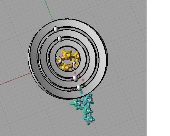 YD247 pair of gold and silver earrings 3D print model_17