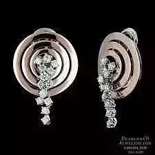 YD247 pair of gold and silver earrings