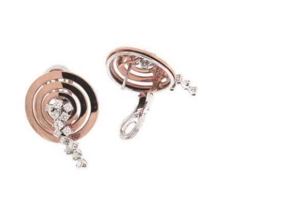 YD247 pair of gold and silver earrings 3D print model_11