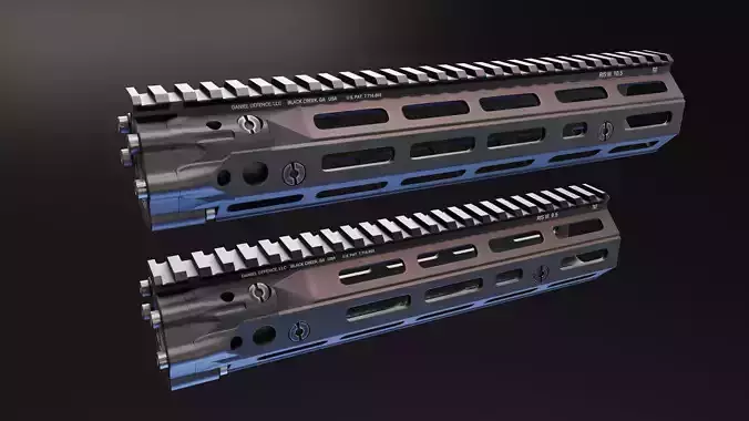 DD RIS III Handguard Low-poly 3D model