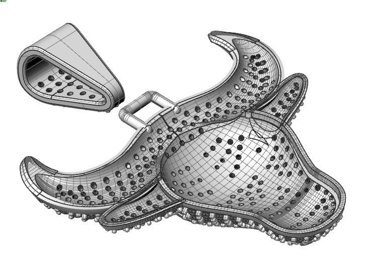 bull necklace 3D print model_14