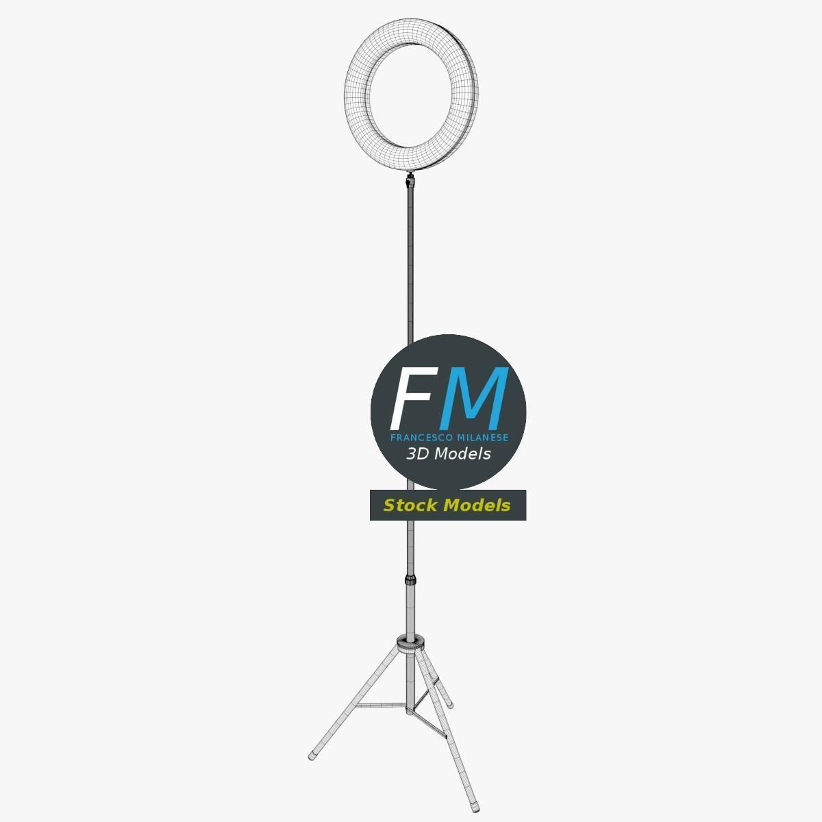 Light ring stand set 3D model_7