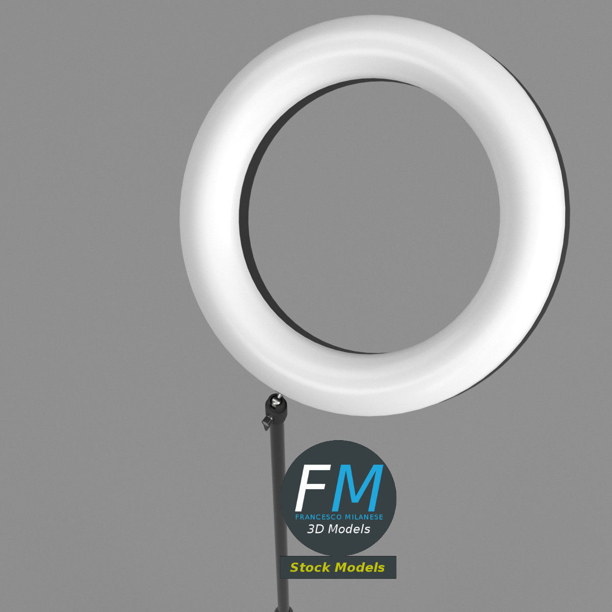 Light ring stand set 3D model_6