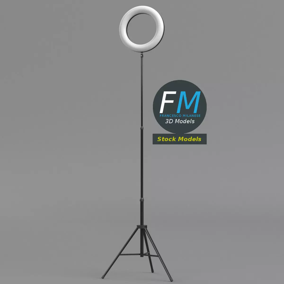 Light ring stand set 3D model_0