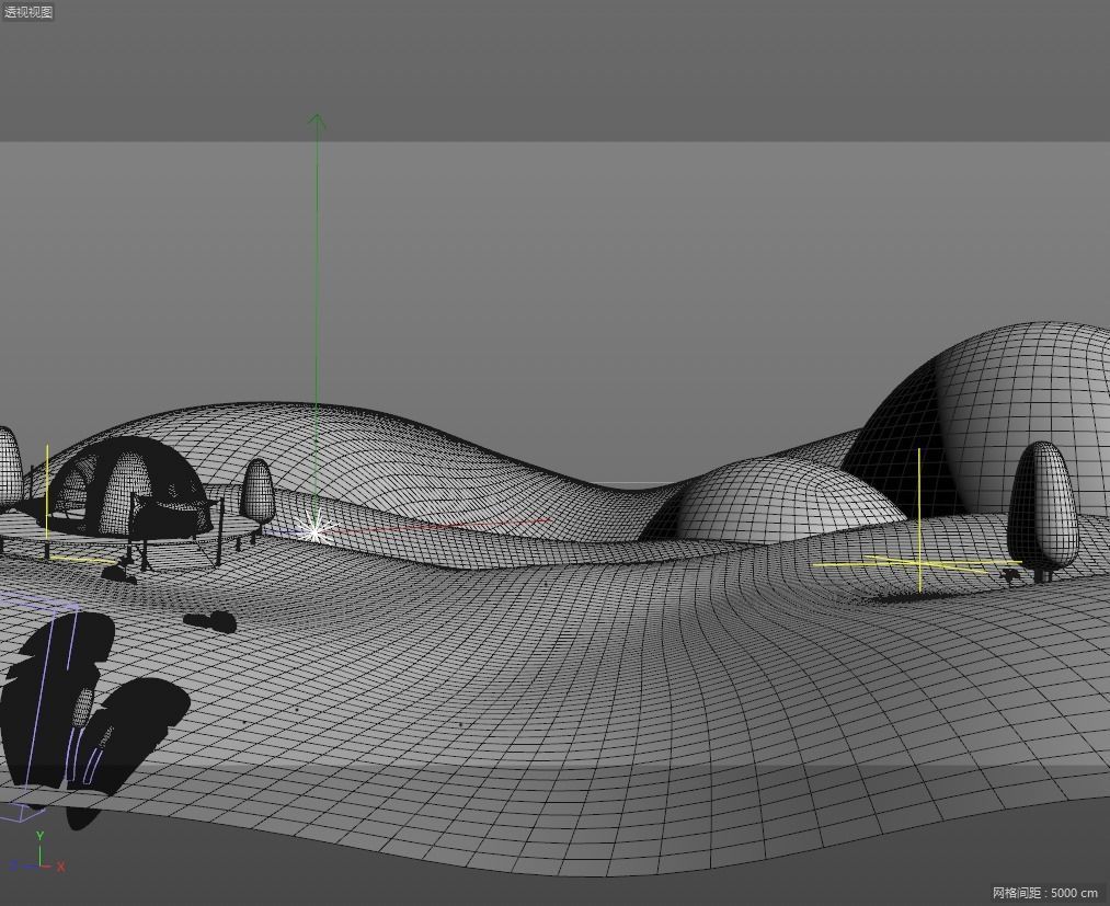 Cartoon forest cabin scene 3D model_3