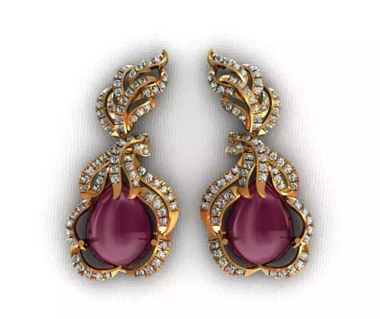 Diamond Earring 3D print model