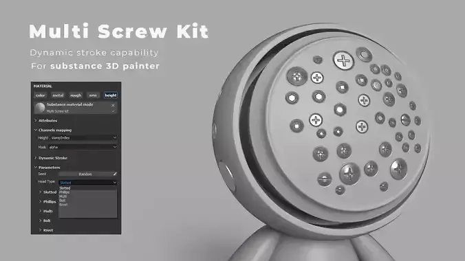 Multi Screw Kit substance painter screw decal generator Texture