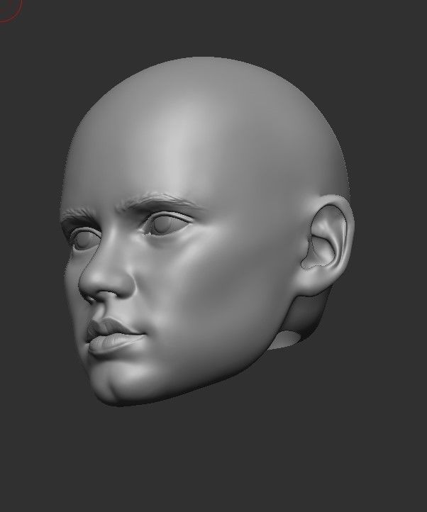 Wednesday Addams Head and Hair 2 pieces 3D Stl for Print 3D print model_12