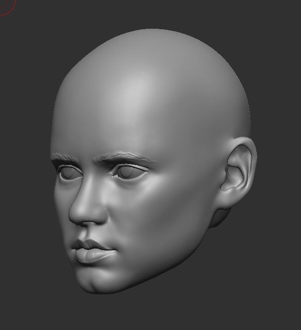 Wednesday Addams Head and Hair 2 pieces 3D Stl for Print 3D print model_10