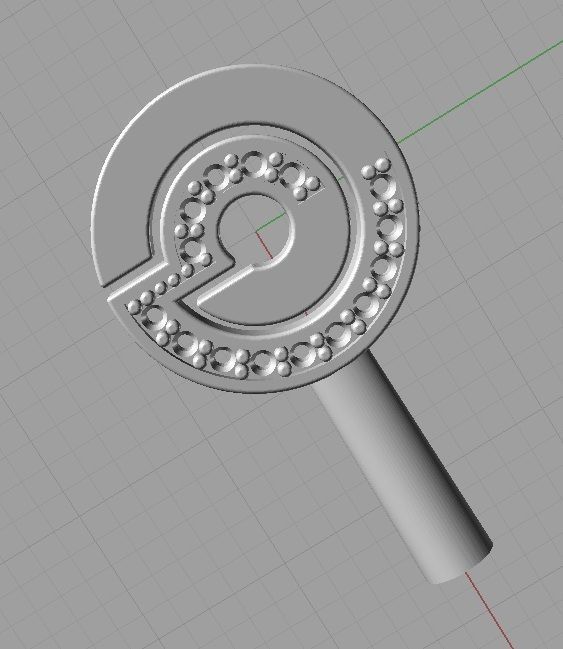 YD250 pair of rose gold earrings with diamonds 3D print model_2