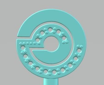 YD250 pair of rose gold earrings with diamonds 3D print model_3