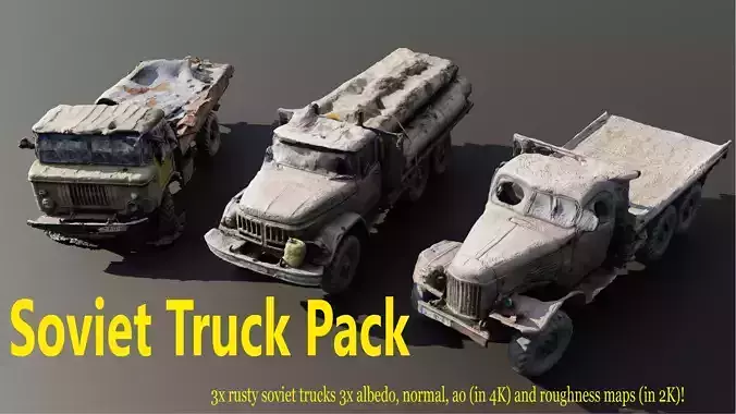 Soviet Truck Pack 3D model