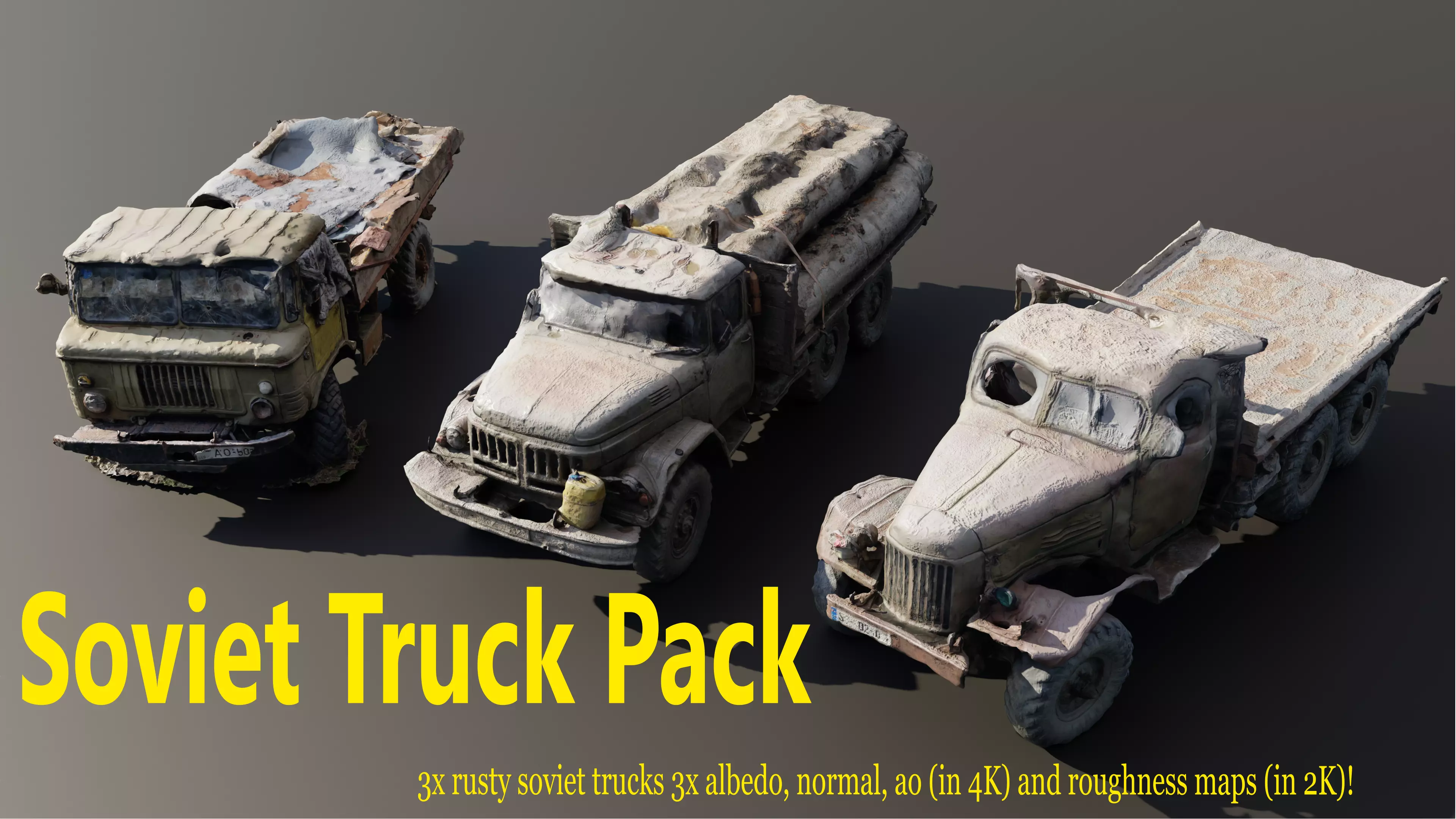 Soviet Truck Pack 3D model_0