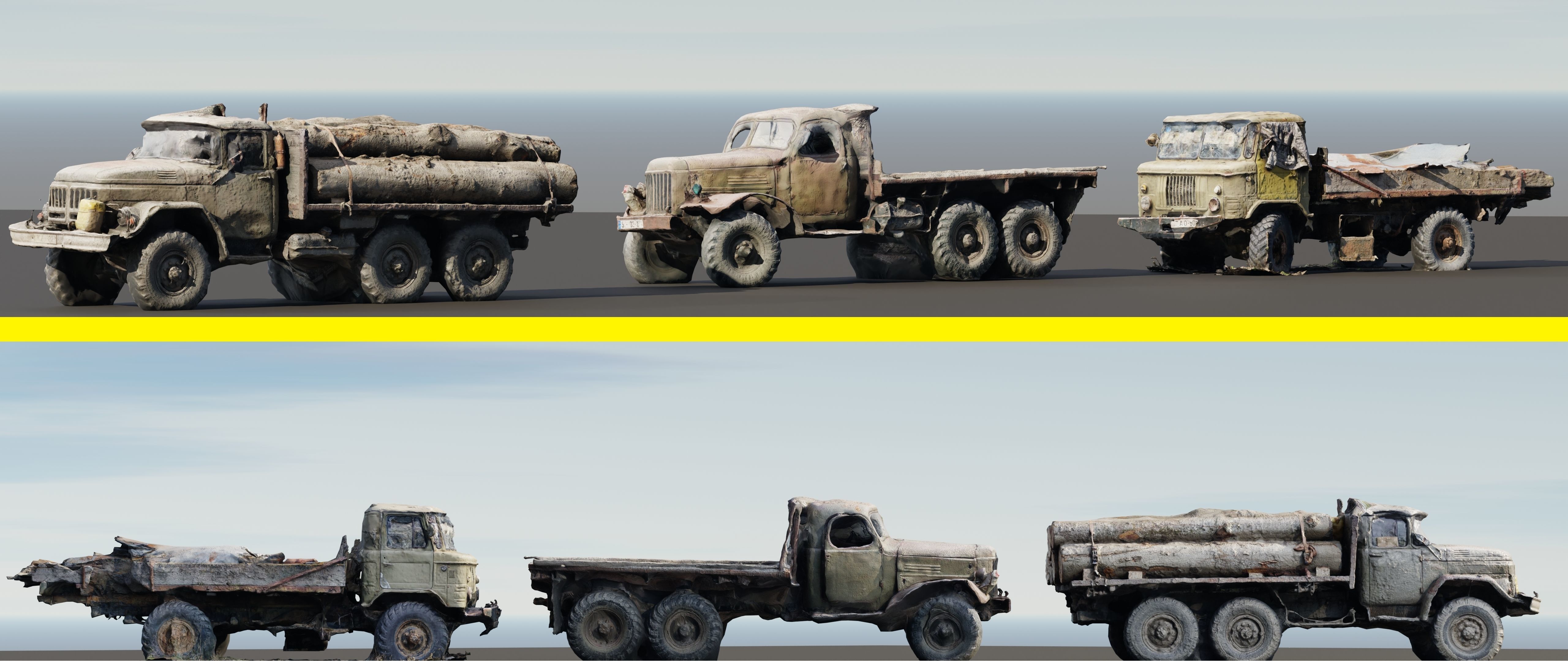 Soviet Truck Pack 3D model_3