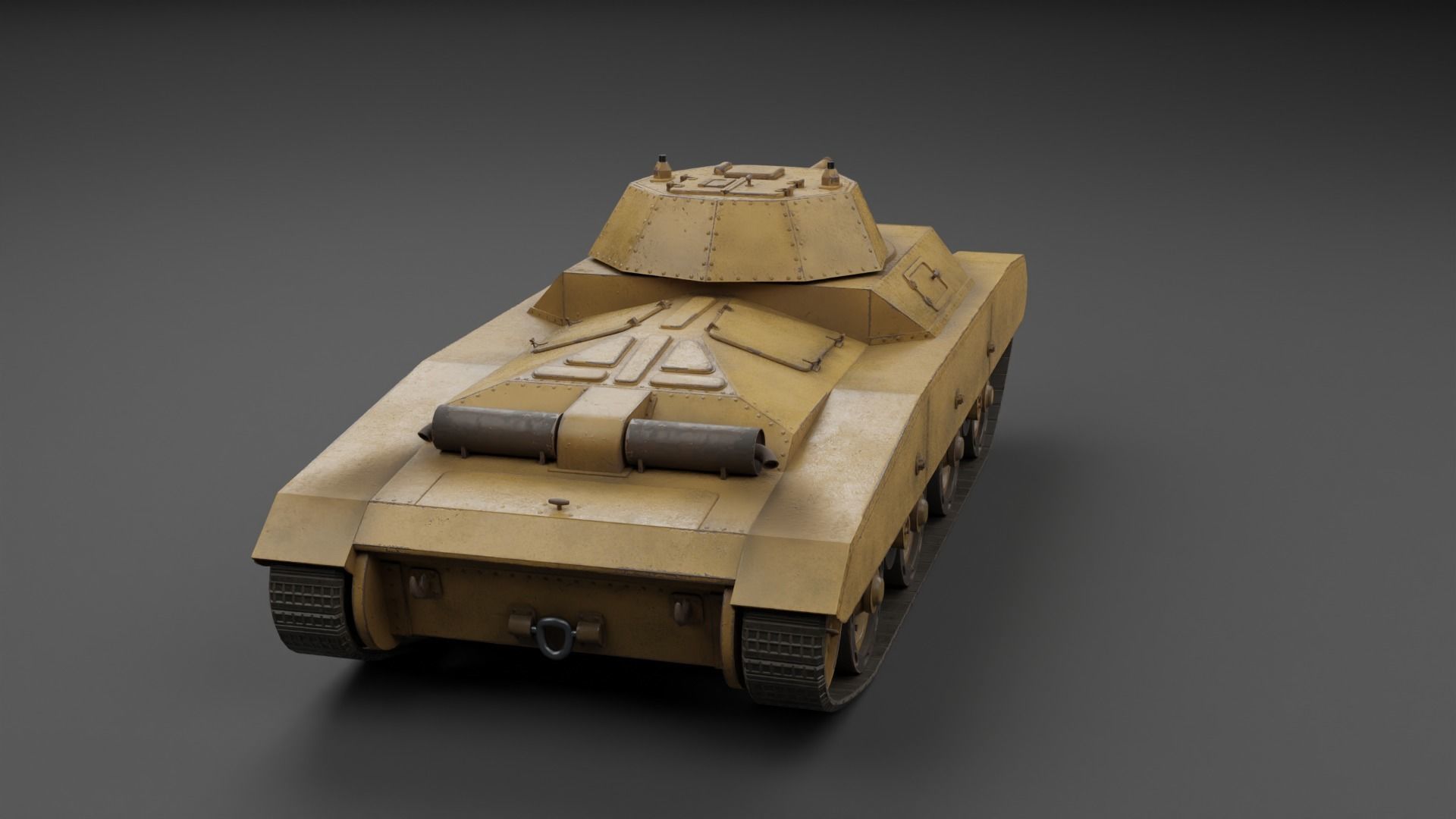 3D model Carro Armato Celere Sahariano VR / AR / lowpoly CGTrader