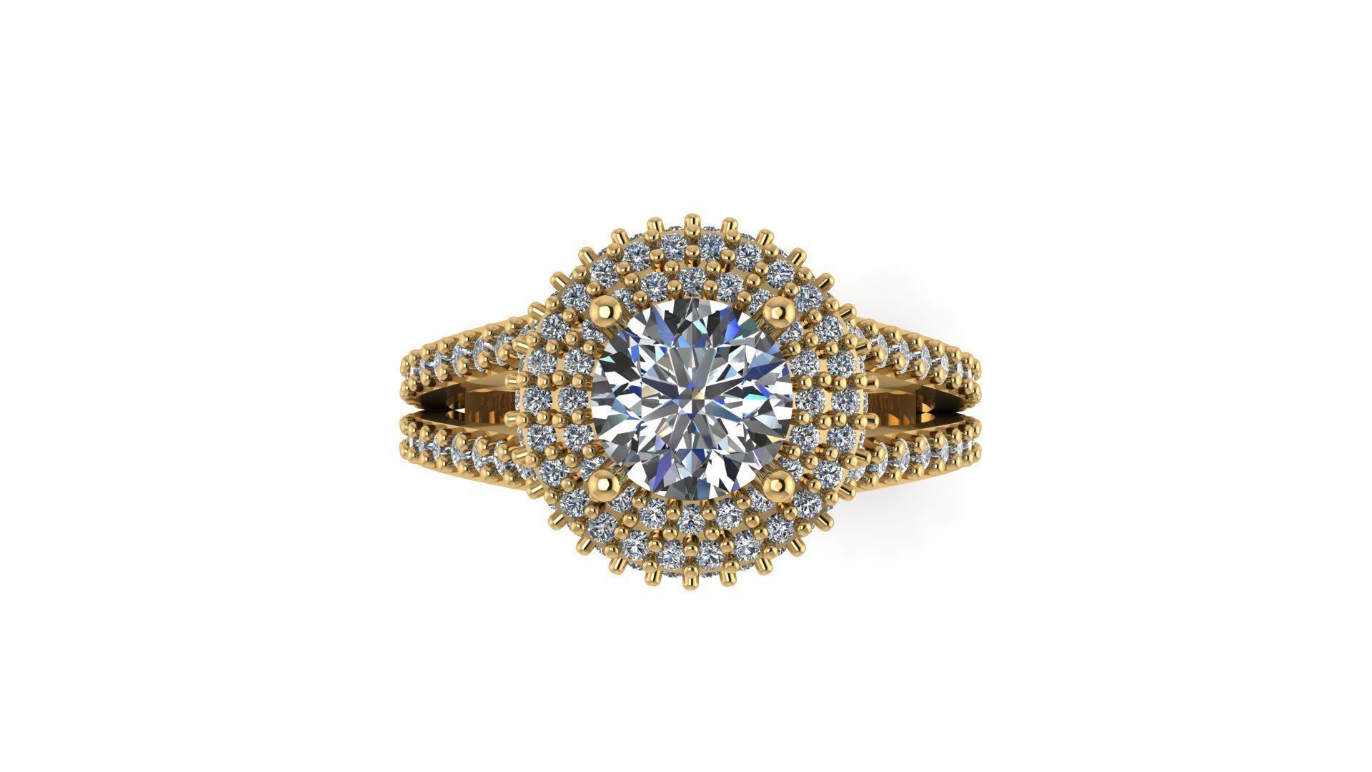 Engagement Ring 3D print model_3