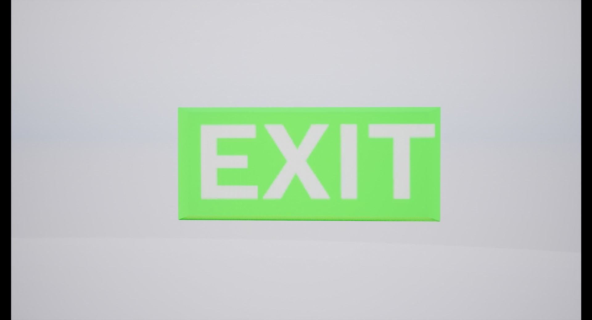 Exit sign Low-poly 3D model_2